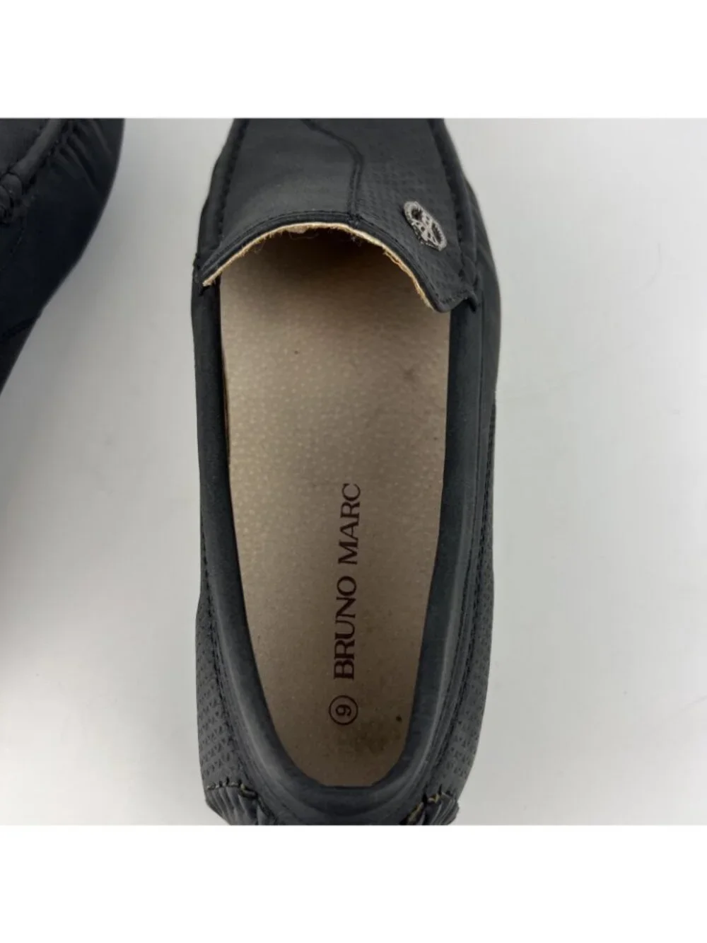 Bruno Marc 3251314 Men's Size 9 Black Slip On Loafers Casual Driving Shoes